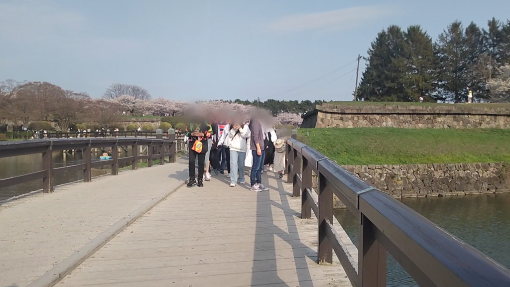 北海道 函館 五稜郭 桜 花見 バリアフリー 障害者 車椅子